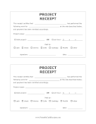 Project Receipt cash receipt