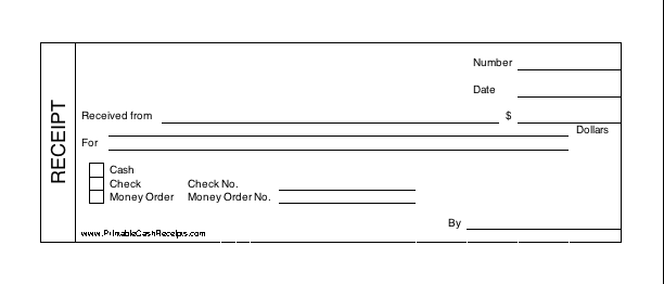 Printable Cash Receipt cash receipt