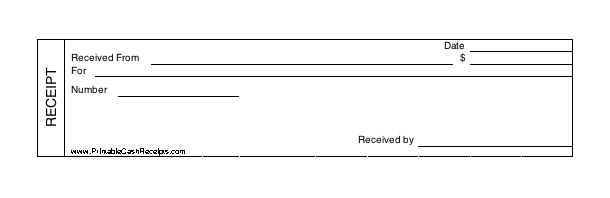 Printable Cash Receipt (4 per page) cash receipt