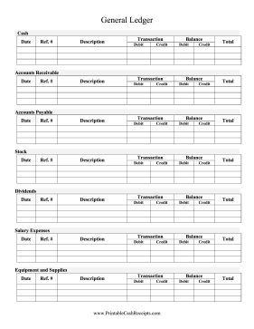 General Ledger cash receipt