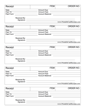 Simple Receipts cash receipt