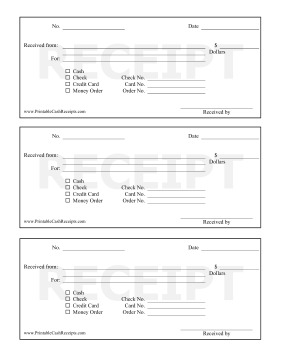 Watermark Receipt cash receipt