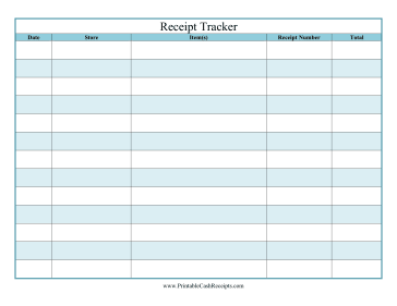 Receipt Tracker cash receipt