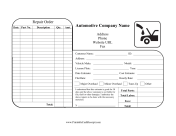 Auto Repair Receipt