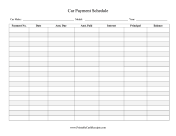 Car Payment Schedule