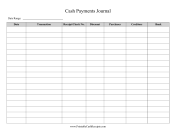 Cash Payments Journal