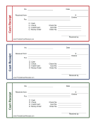 Colorful Cash Receipt