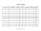 Craft Fair Sales Tracker cash receipt