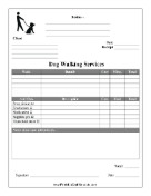 Dog Walking Service Receipt cash receipt