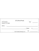 Gift Certificate Receipt