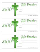 Gift Vouchers 100 Dollars