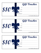 Gift Vouchers 10 Dollars