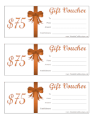 Gift Vouchers 75 Dollars