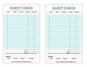 Guest Check Blue