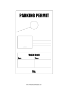 Hanging Parking Tag