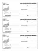 House Down Payment Receipt