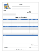 House Painter Receipt cash receipt