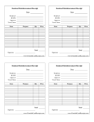 Itemized Reimbursement Receipt