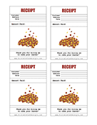 Leaf Raking Receipt 4up cash receipt