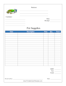 Pet Supplies Receipt 2