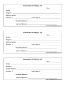 Received of Petty Cash (3 per page)