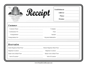 Reservation Receipt Travel