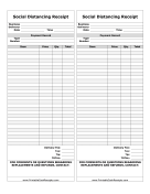 Social Distancing Receipt With Contact