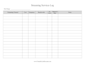 Streaming Services Log