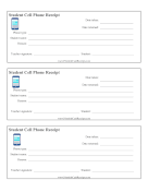 Student Cell Phone Receipt