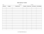 Subscriptions Tracker