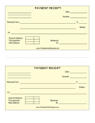 Yellow Payment Receipt